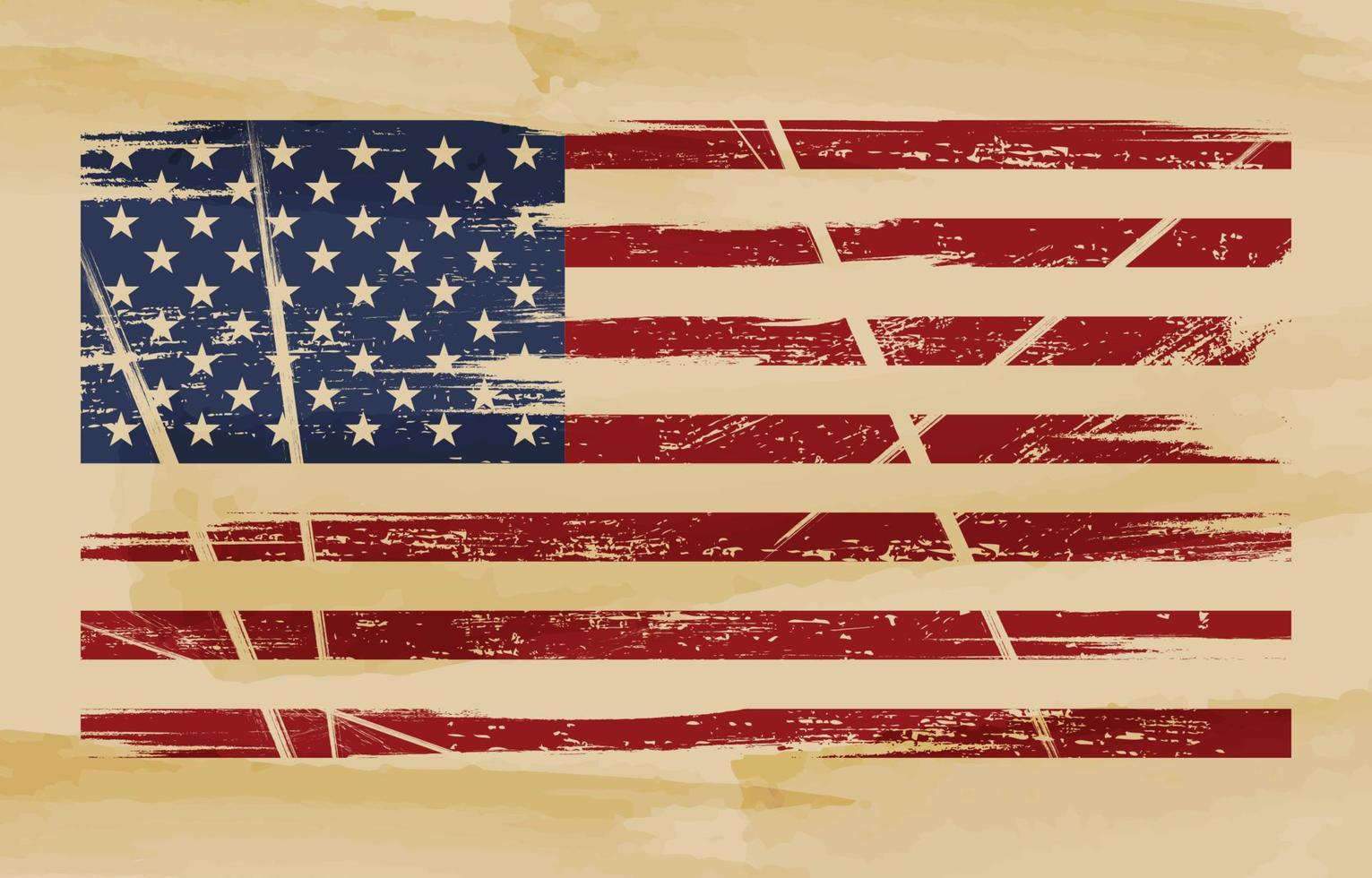 nödställda amerikanska flaggan bakgrund vektor