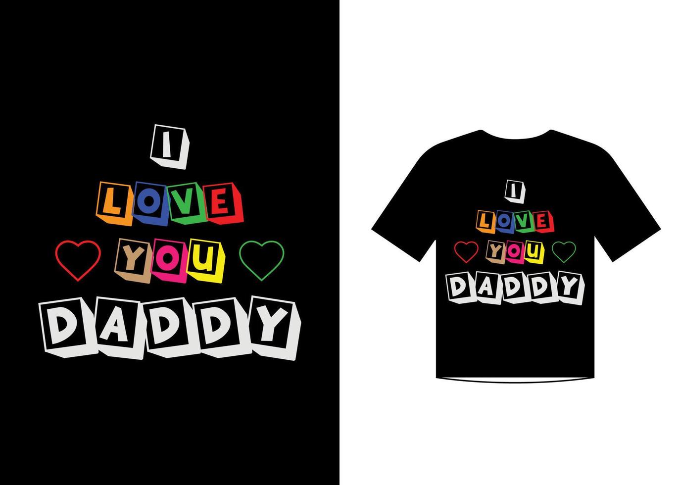 Ich liebe dich, Papa, T-Shirt, Designvektor vektor