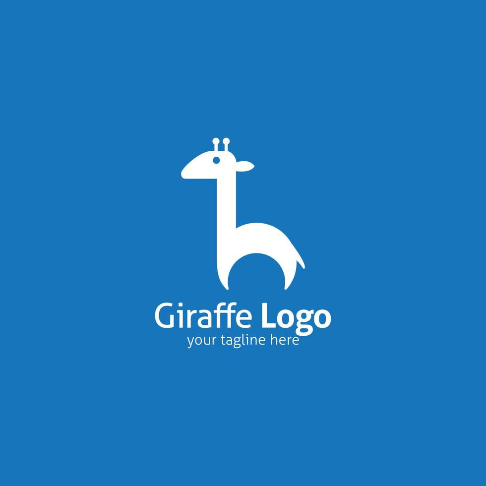 giraff logotyp formgivningsmall. vilda djur vektorillustration vektor