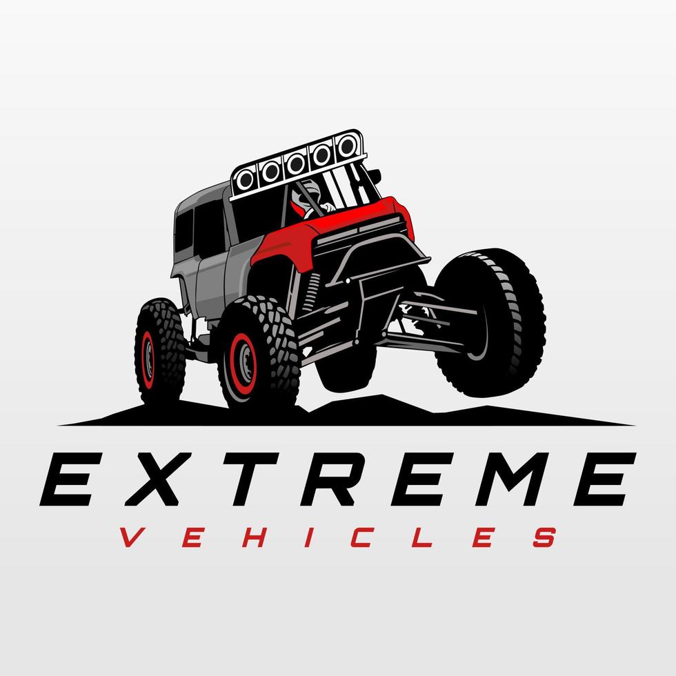 Logo-Design-Ikonenvektor für extreme Fahrzeuge vektor