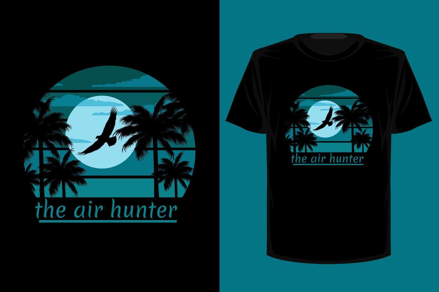 the air hunter retro vintage t-shirt design vektor