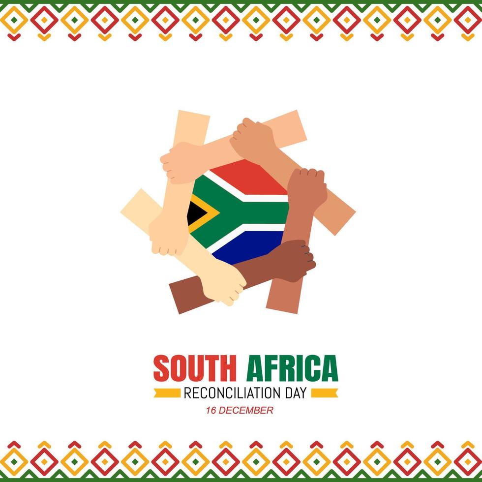 Designvorlage für den Versöhnungstag in Südafrika. Vektor-Illustration vektor