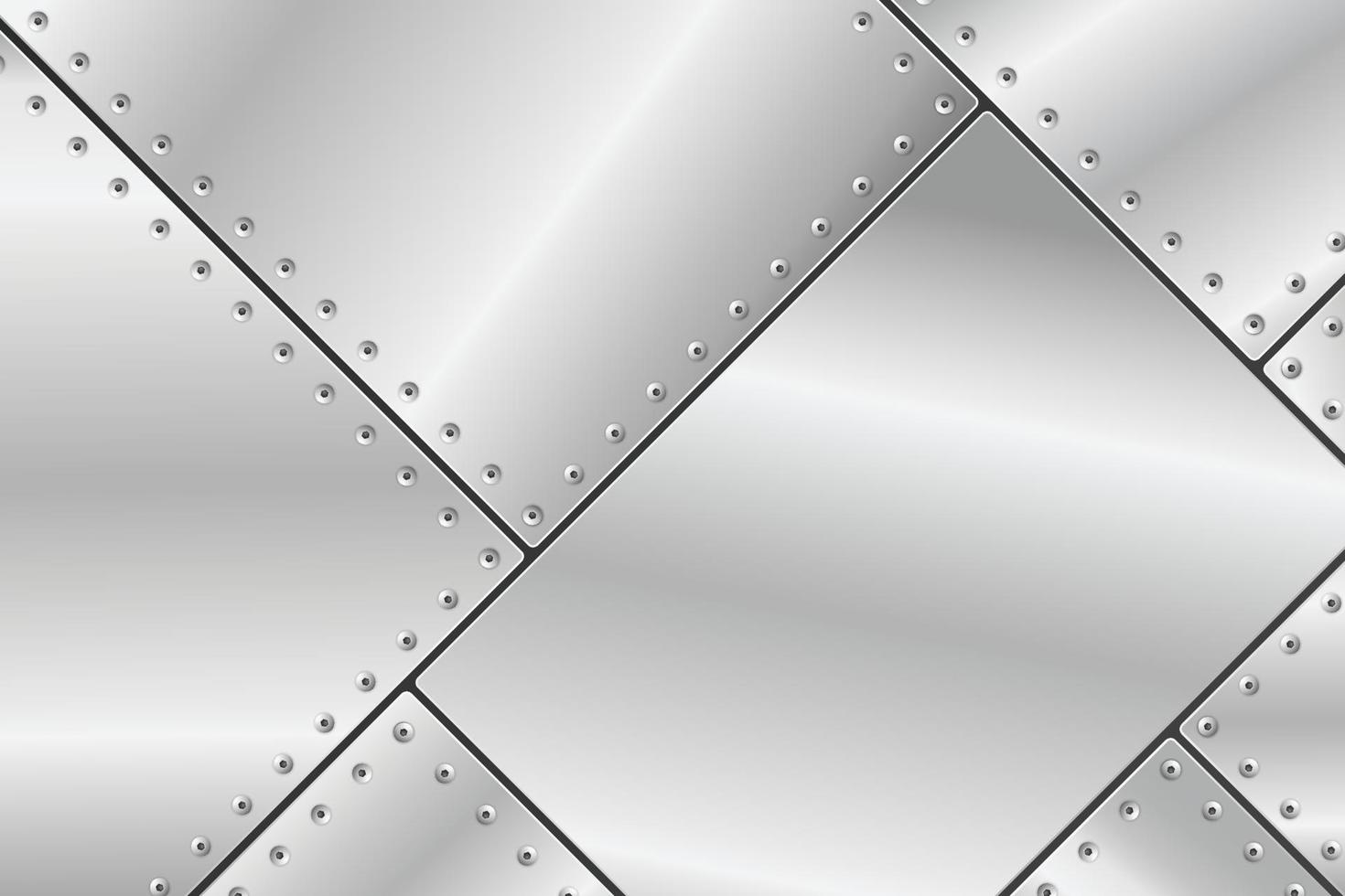 Vektor silberne Metallplatte mit Schraubenhintergrund.