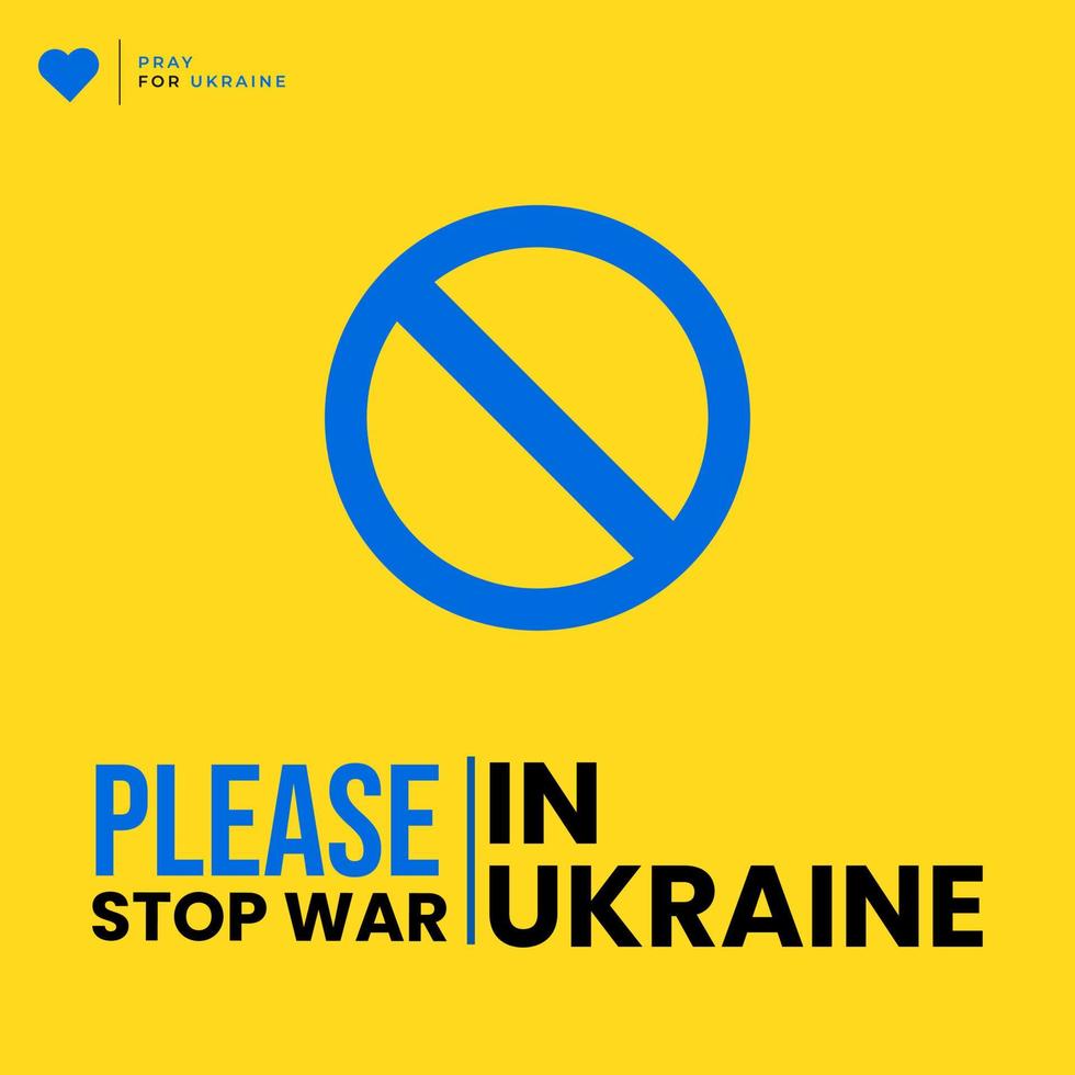 ukraine krieg typografie social media post vektor