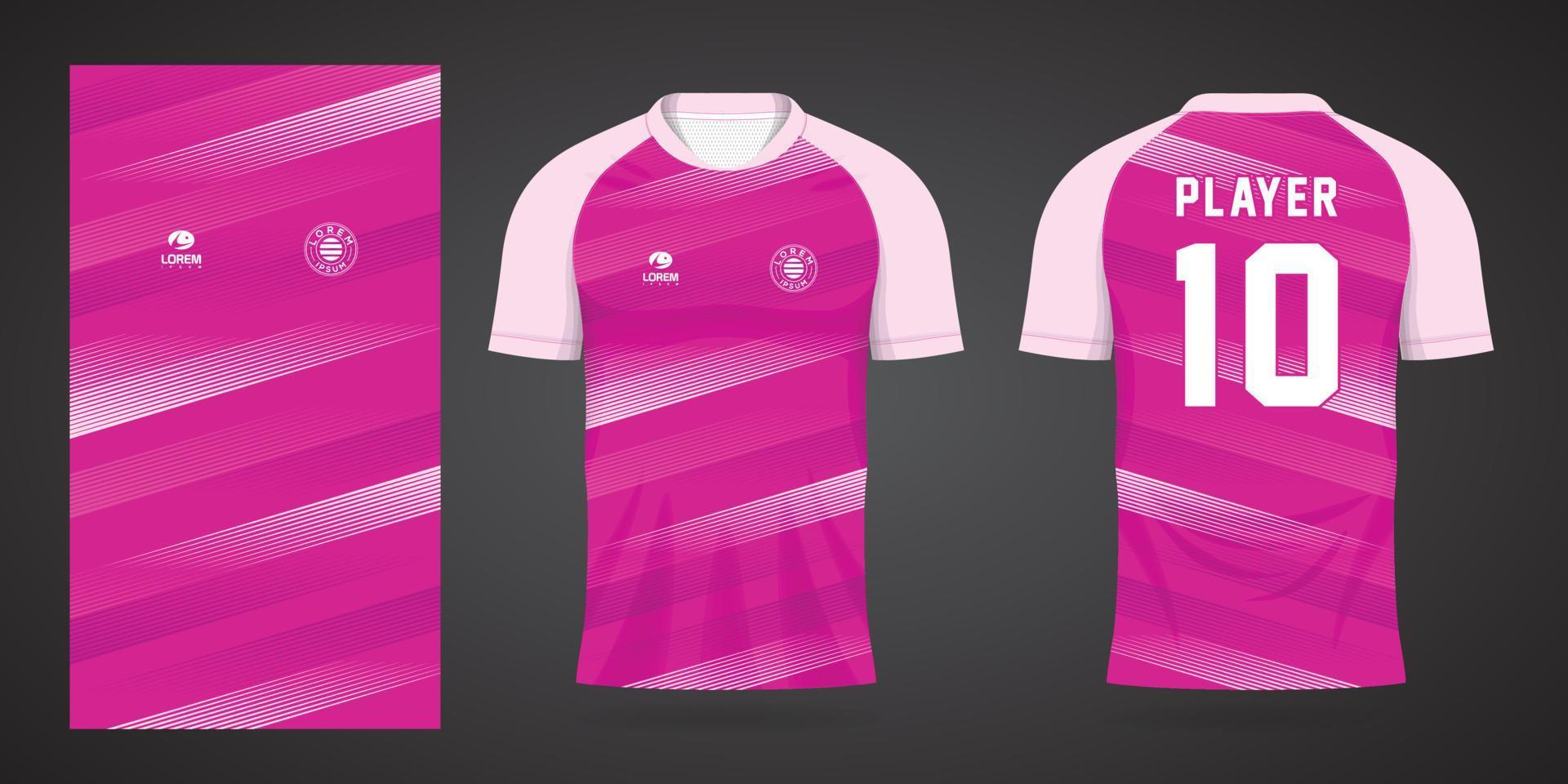 Designvorlage für rosa Sporthemdtrikot vektor