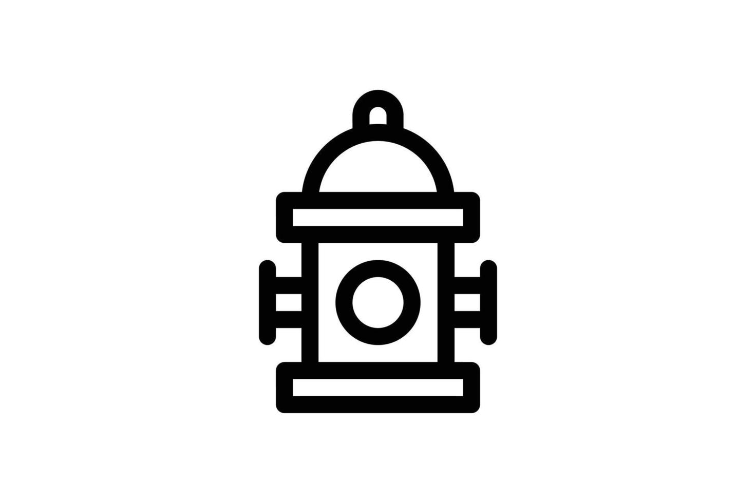 hydrant rettungslinie stil symbol kostenlos vektor