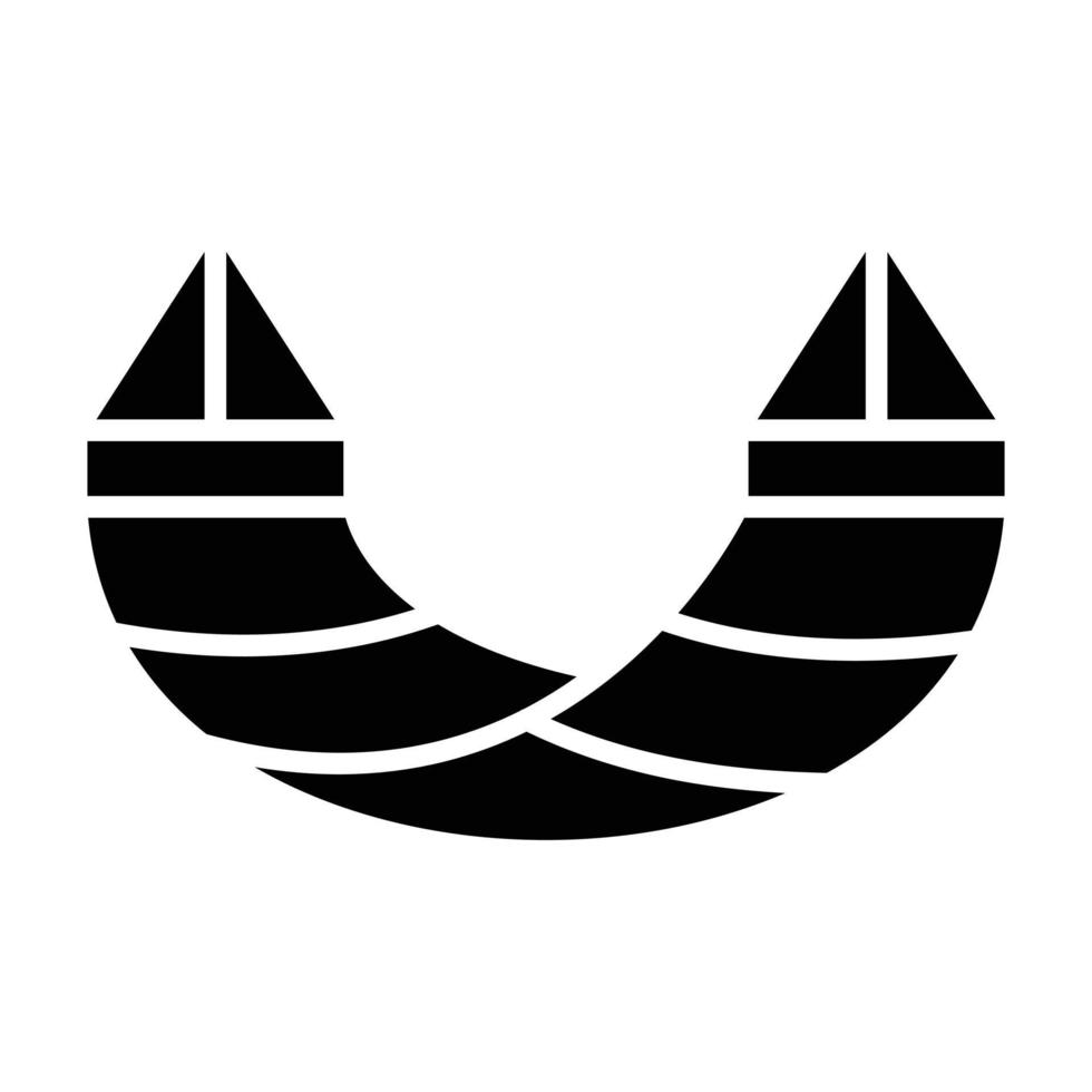 Symbol für Hängematten-Glyphe vektor