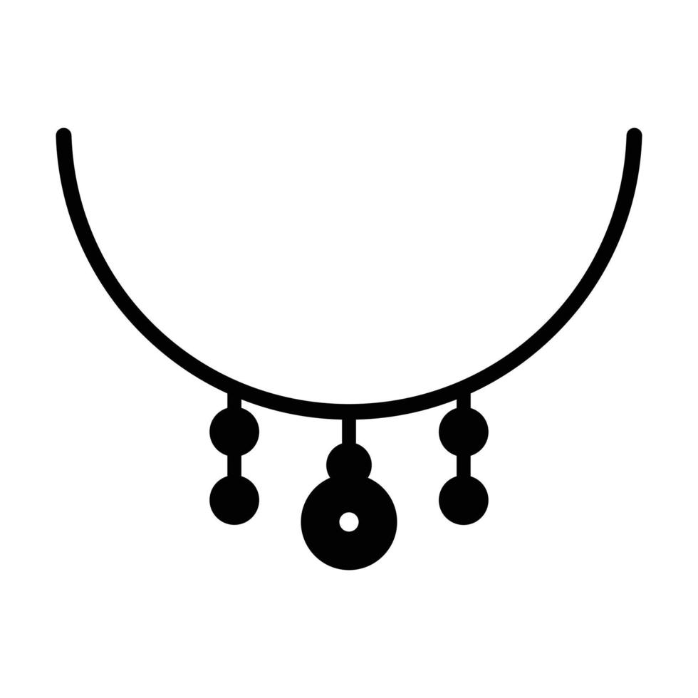 Halsketten-Glyphe-Symbol vektor