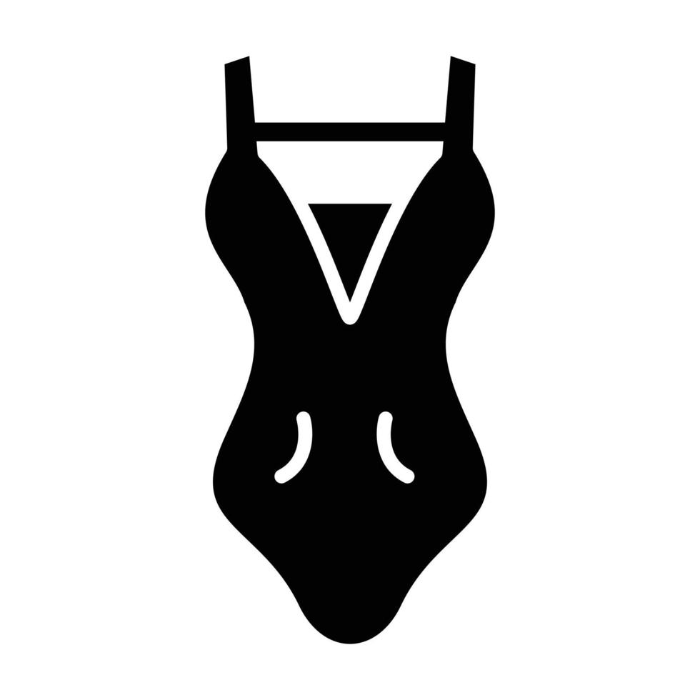 Frauen-Badeanzug-Glyphe-Symbol vektor