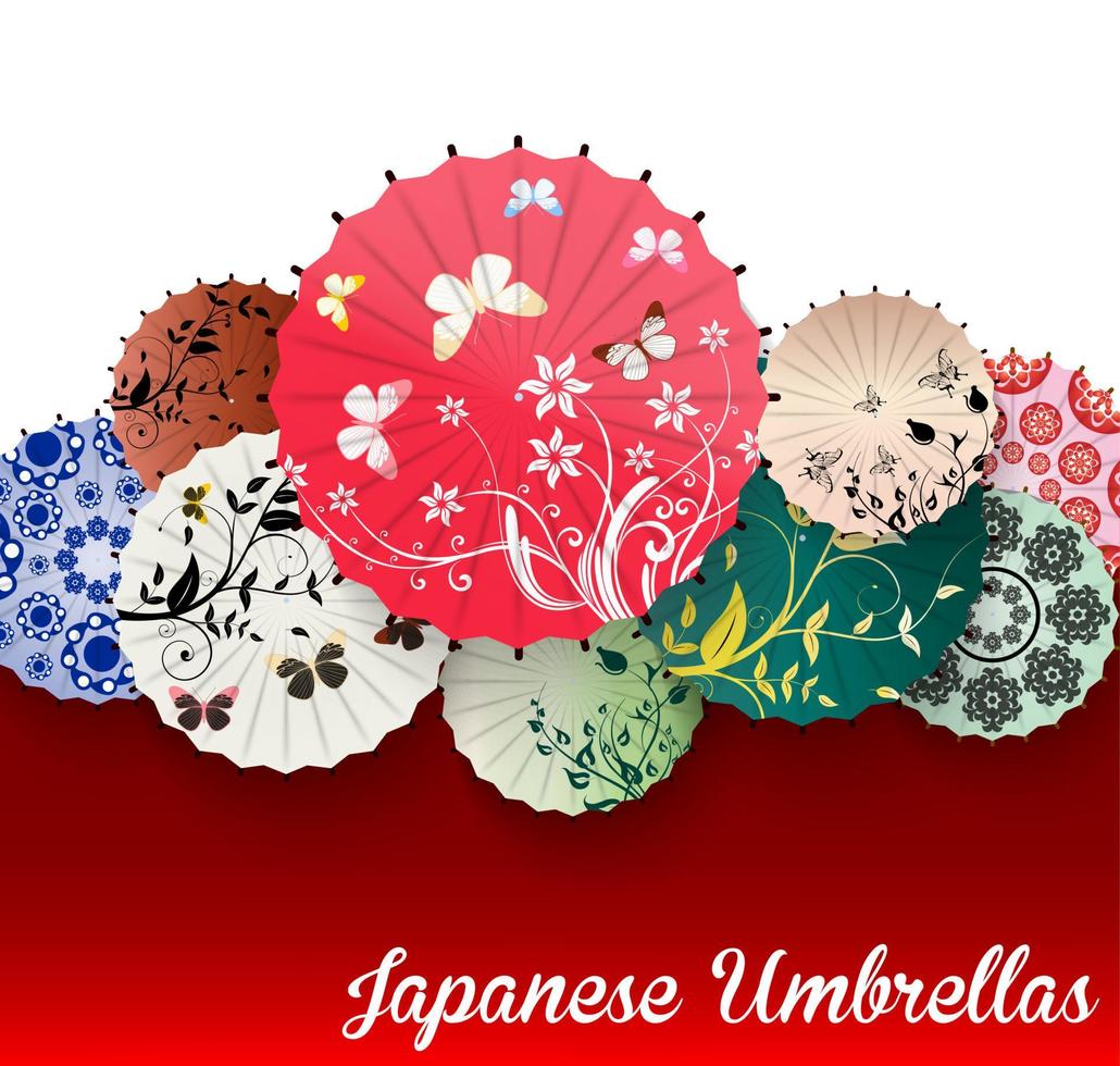 japansk paraplyvektor vektor