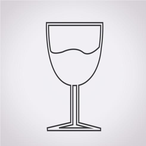 Glas trinken Symbol vektor