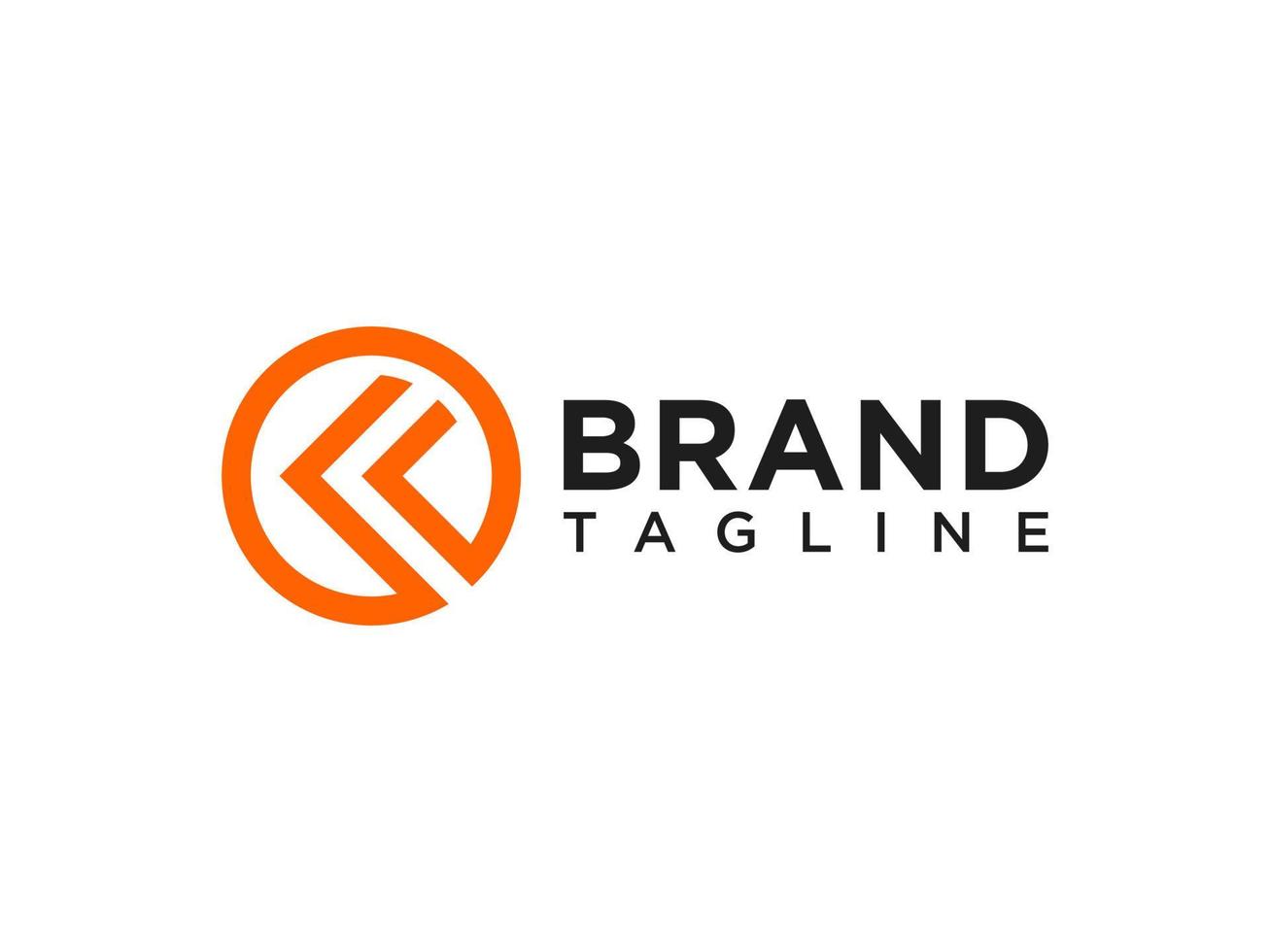 Anfangsbuchstabe k-Logo. orange quadratische Form isoliert auf weißem Hintergrund. verwendbar für Geschäfts- und Markenlogos. flaches Vektor-Logo-Design-Vorlagenelement. vektor