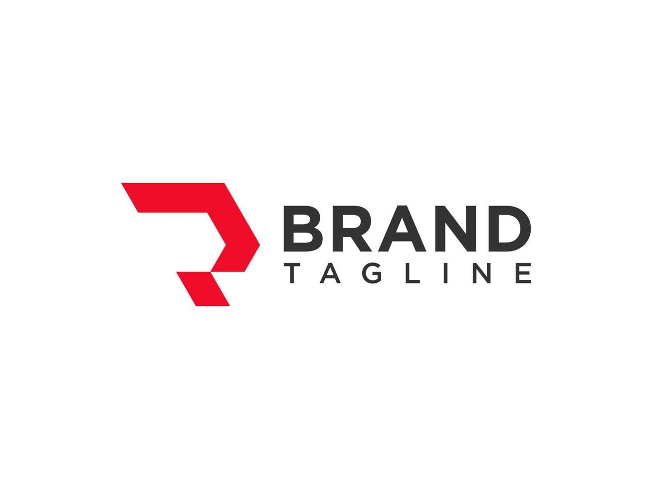 abstraktes anfangsbuchstabe r-logo. roter geometrischer Origami-Stil isoliert auf weißem Hintergrund. verwendbar für Geschäfts- und Markenlogos. flaches Vektor-Logo-Design-Vorlagenelement. vektor