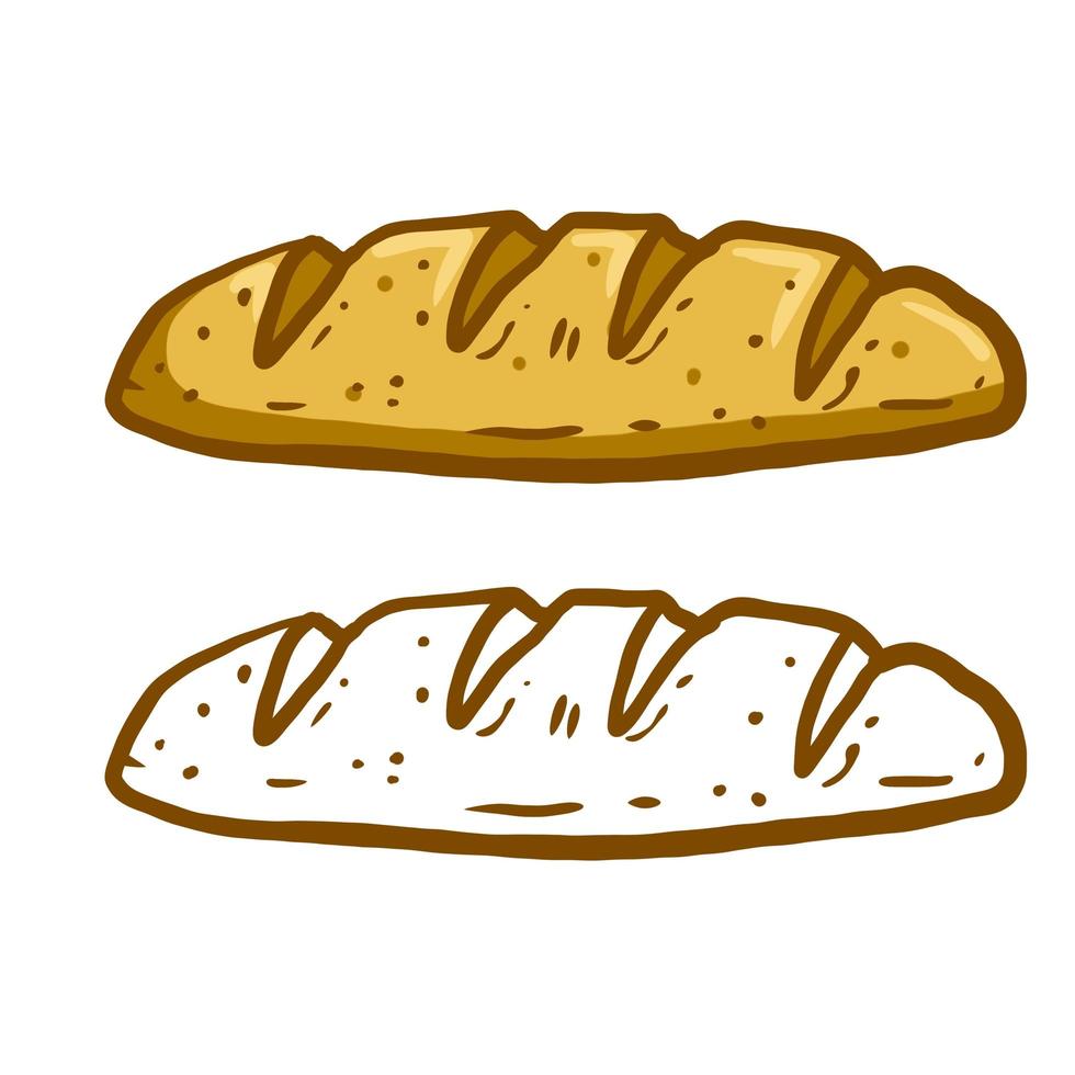 Brot. Satz Brote. natürliches landwirtschaftliches Produkt. das Logo der Bäckerei. vektor