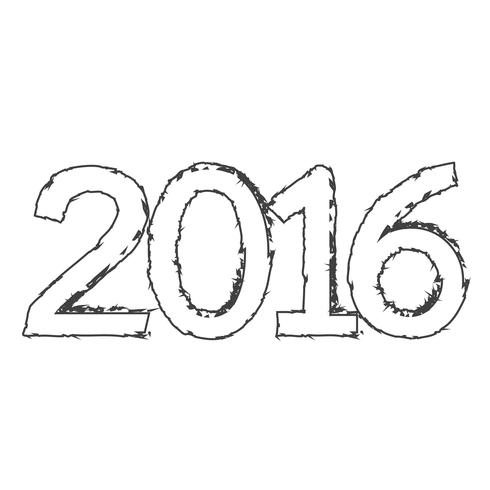 Gott nytt 2016 år vektor