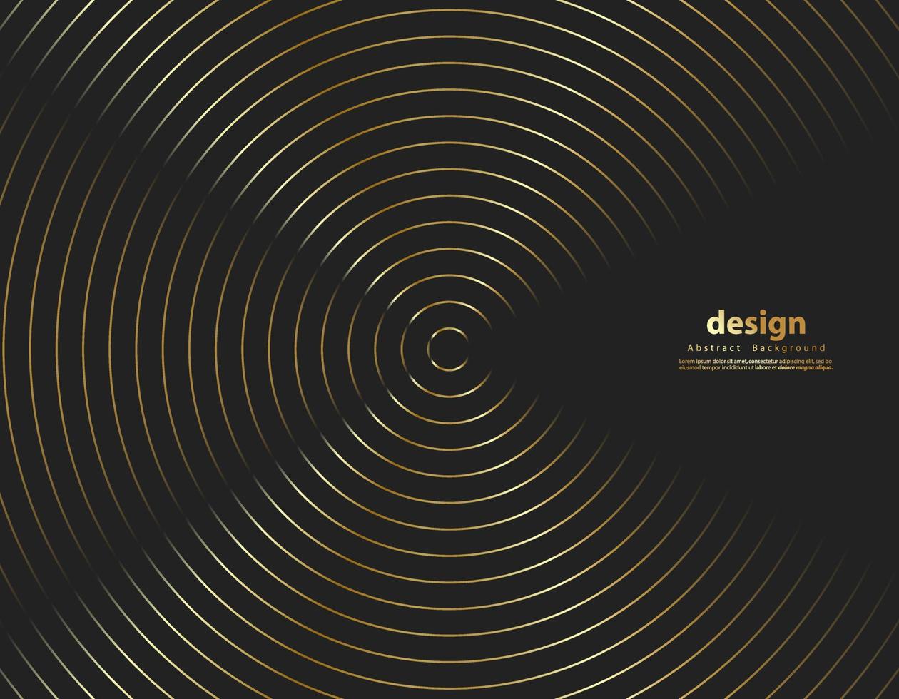 Kreislinie goldfarbener Hintergrund. abstraktes rundes Muster. Vektor-Illustration. vektor