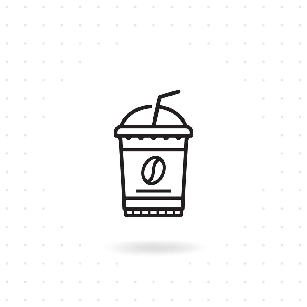 Symbol für Kaffeetasse zum Mitnehmen vektor