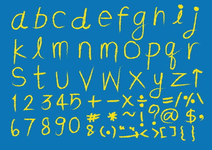 Handgezeichnete Buchstaben Schriftart vektor