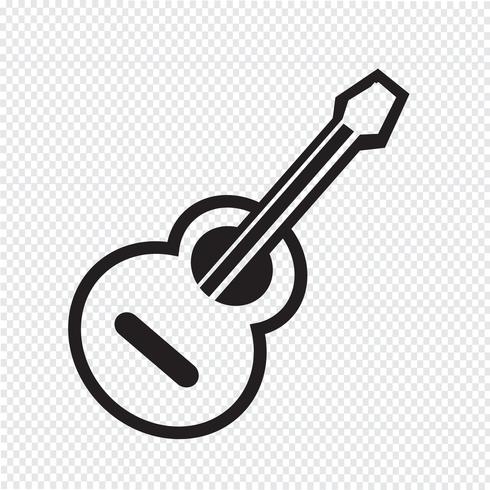 Akustische Gitarre-Symbol vektor
