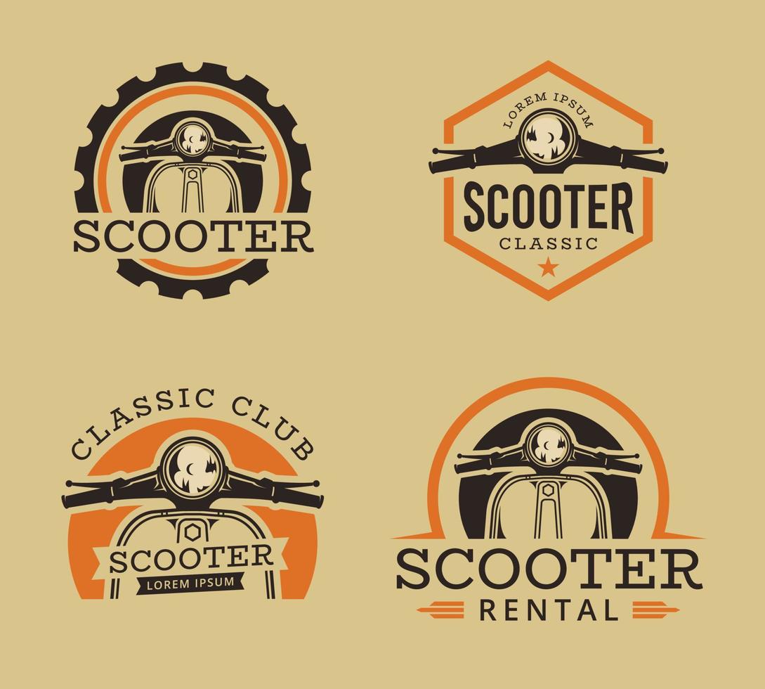Vektor-Set von Scooter-Logo-Design vektor