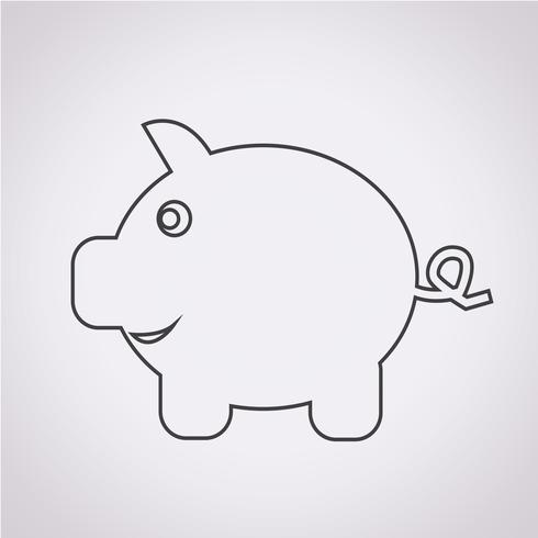 Sparschwein-Symbol vektor