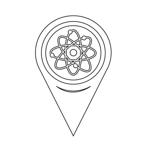 Kartenzeiger-Atom-Symbol vektor