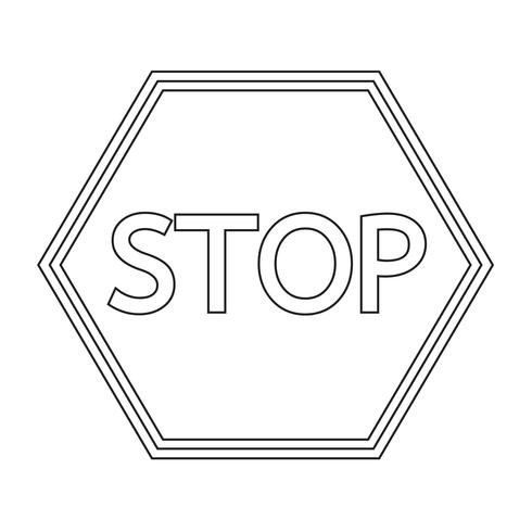 Stoppschild-Symbol vektor