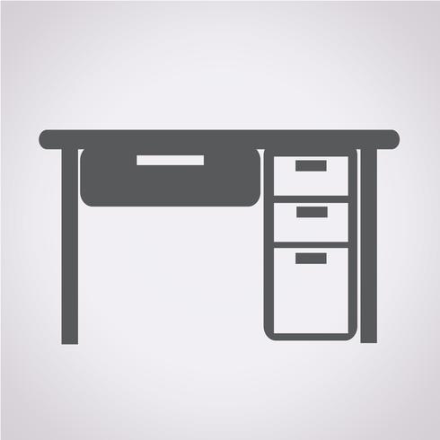 Tisch Office-Symbol vektor