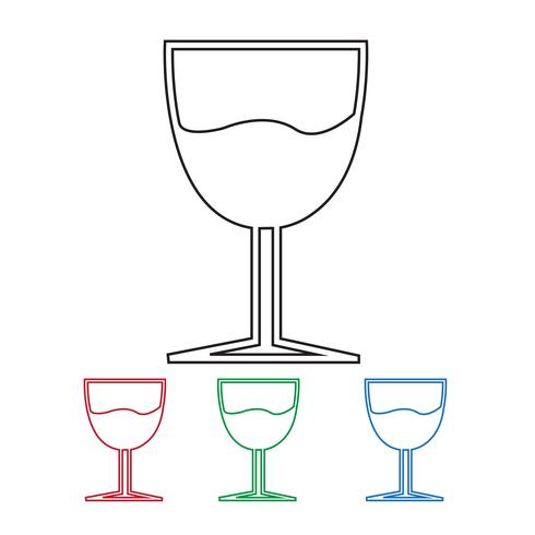 Glas trinken Symbol vektor