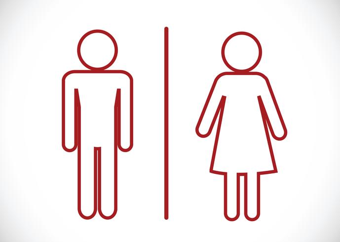 Toalettikonen och Pictogram Man Woman Sign vektor