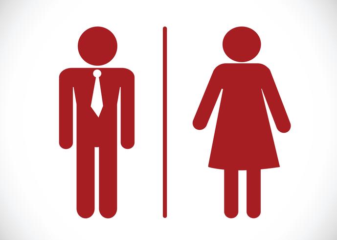 Toalettikonen och Pictogram Man Woman Sign vektor