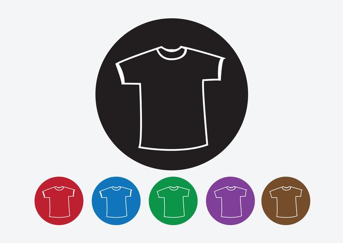 Kleiderhemd und T-Shirt-Ikone Kleidungsikonen vektor