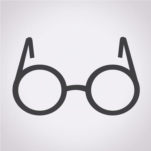 Glasögon ikon symbol tecken vektor