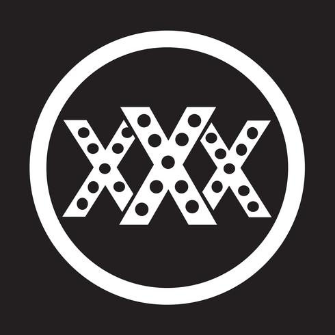 XXX ikon symbol tecken vektor