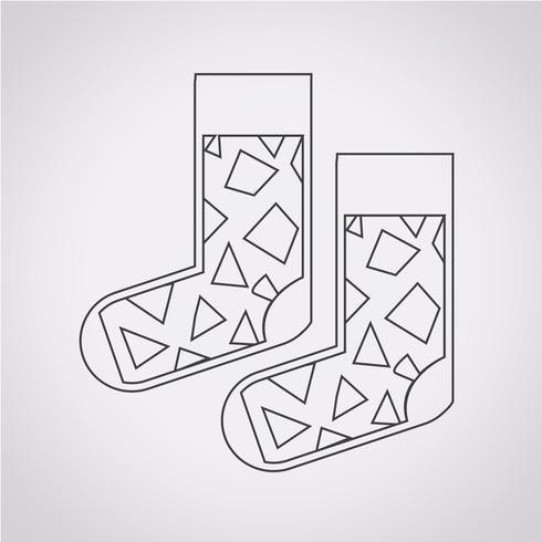 Sock ikon symbol tecken vektor