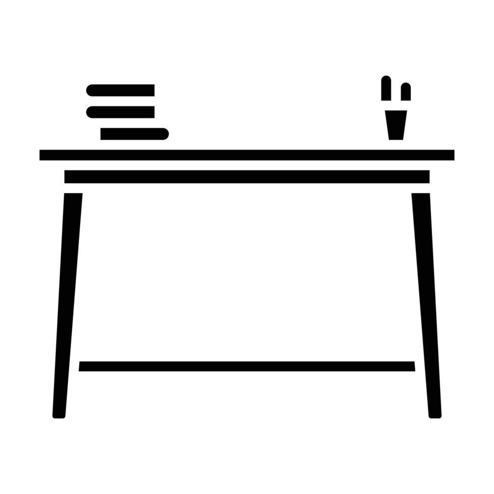 Glyphen-Symbol für die Schulbank vektor