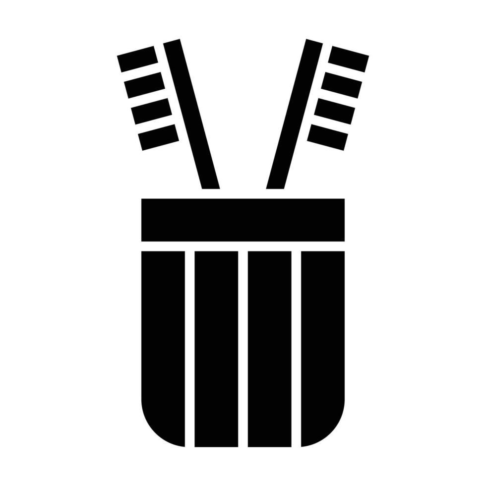 Glyphen-Symbol für Zahnbürsten vektor