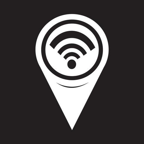 Kartenzeiger Wifi-Symbol vektor