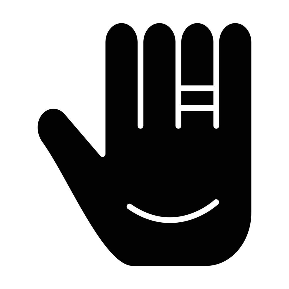 Ring in der Hand-Glyphe-Symbol vektor