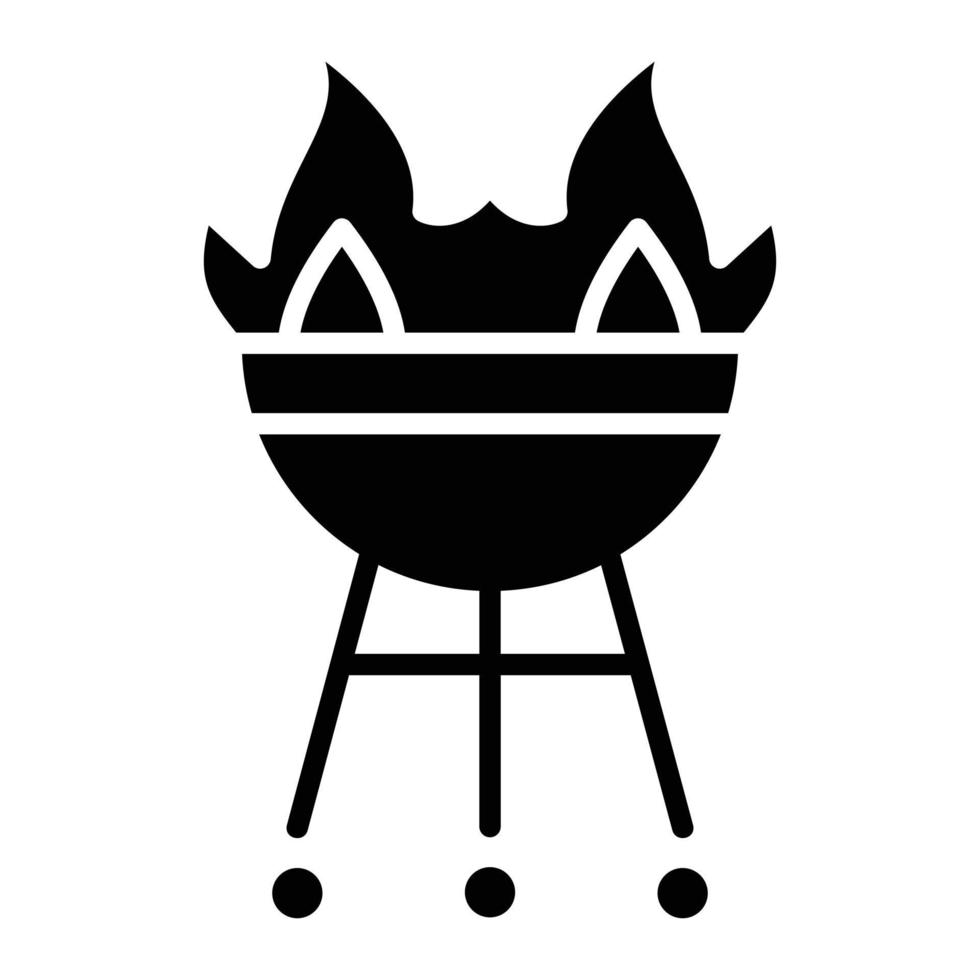 BBQ-Glyphe-Symbol vektor