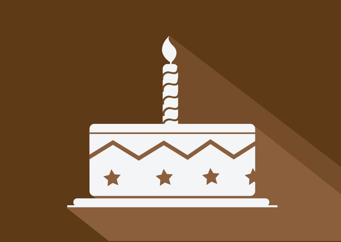 Födelsedagstårta ikon vektor