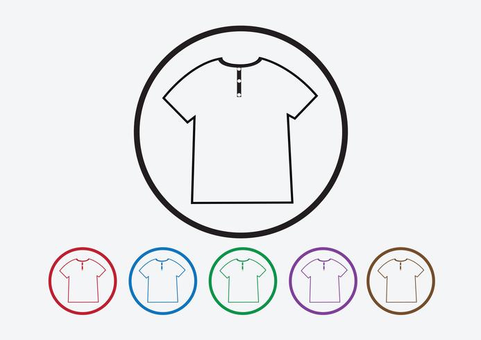 Kleiderhemd und T-Shirt-Ikone Kleidungsikonen vektor