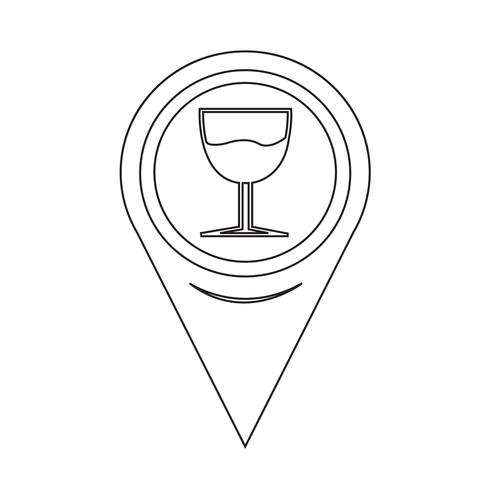 Kartenzeiger Glass Drink Icon vektor