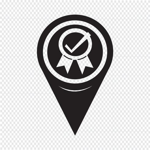 Map Pointer Certified-Symbol vektor