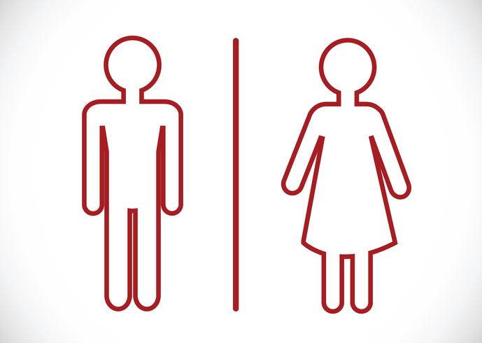 Toalettikonen och Pictogram Man Woman Sign vektor
