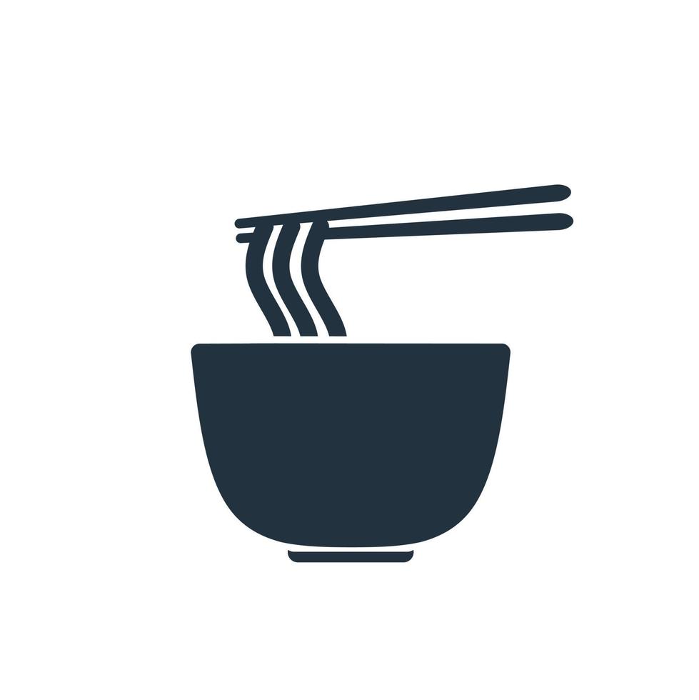 Vektor-Ramen-Nudel-Symbol im trendigen flachen Stil isoliert auf weißem Hintergrund. japanisches essen ramen symbol für ihr website-design, logo, app, ui. Vektor-Illustration. vektor