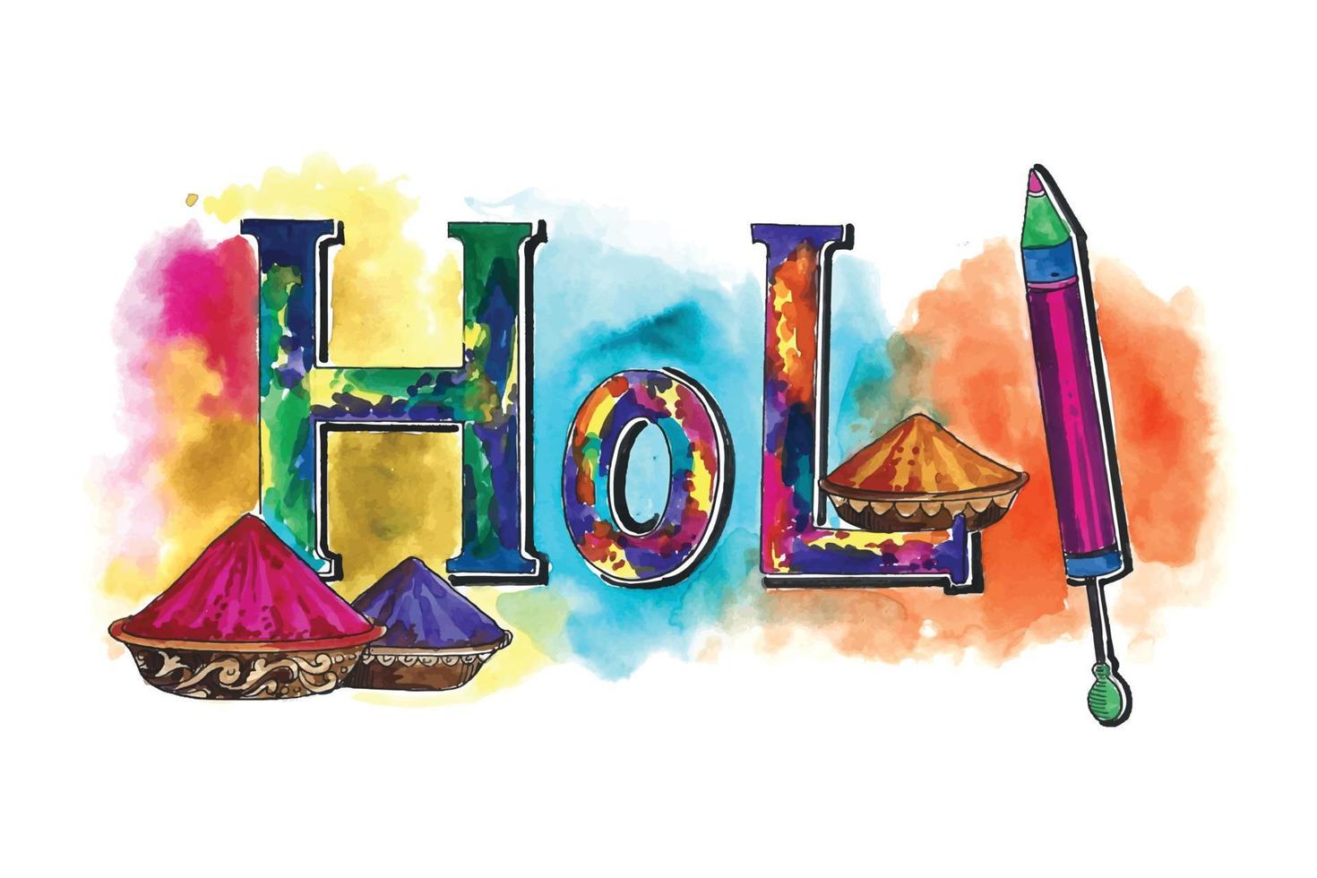 holi firande färgglada stänk för indisk festival bakgrund vektor