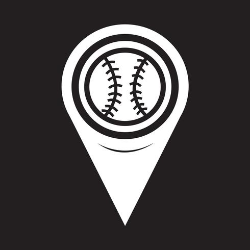 Kartenzeiger Baseball-Symbol vektor