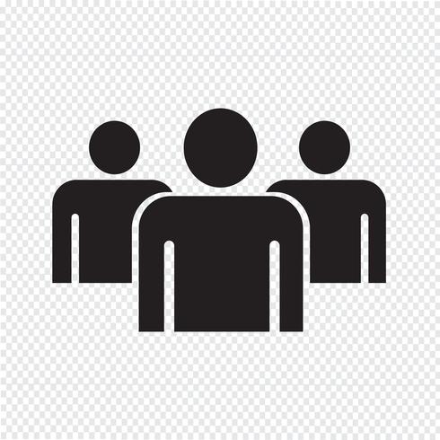 Gruppfolk-ikonen vektor