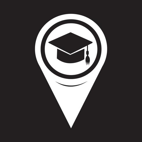 Kartenzeiger Graduation Cap Icon vektor